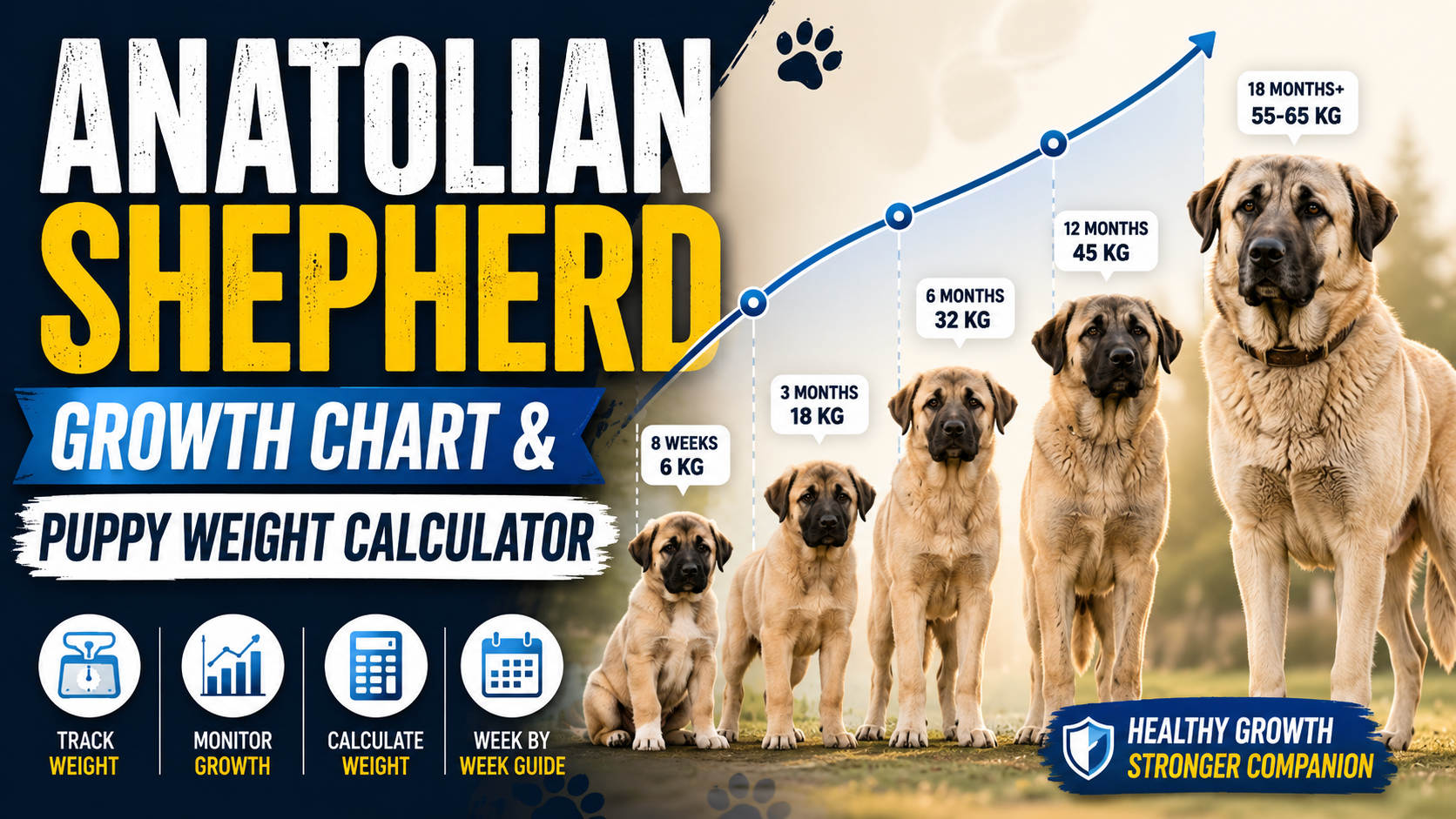 Anatolian Shepherd Growth Chart & Puppy Weight Calculator