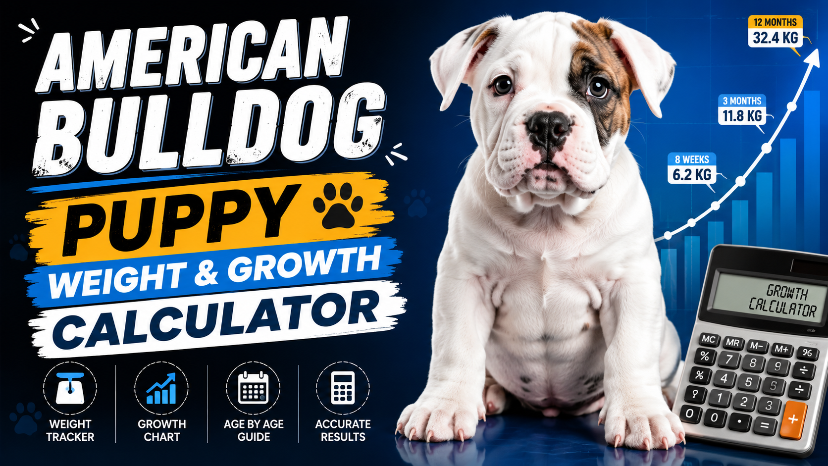 American Bulldog Puppy Weight & Growth Calculator