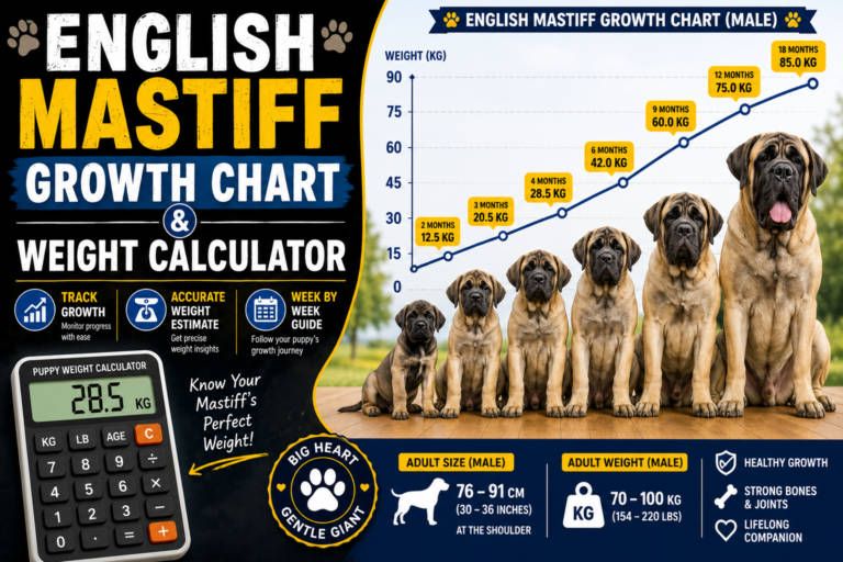 English Mastiff Growth Chart & Weight Calculator