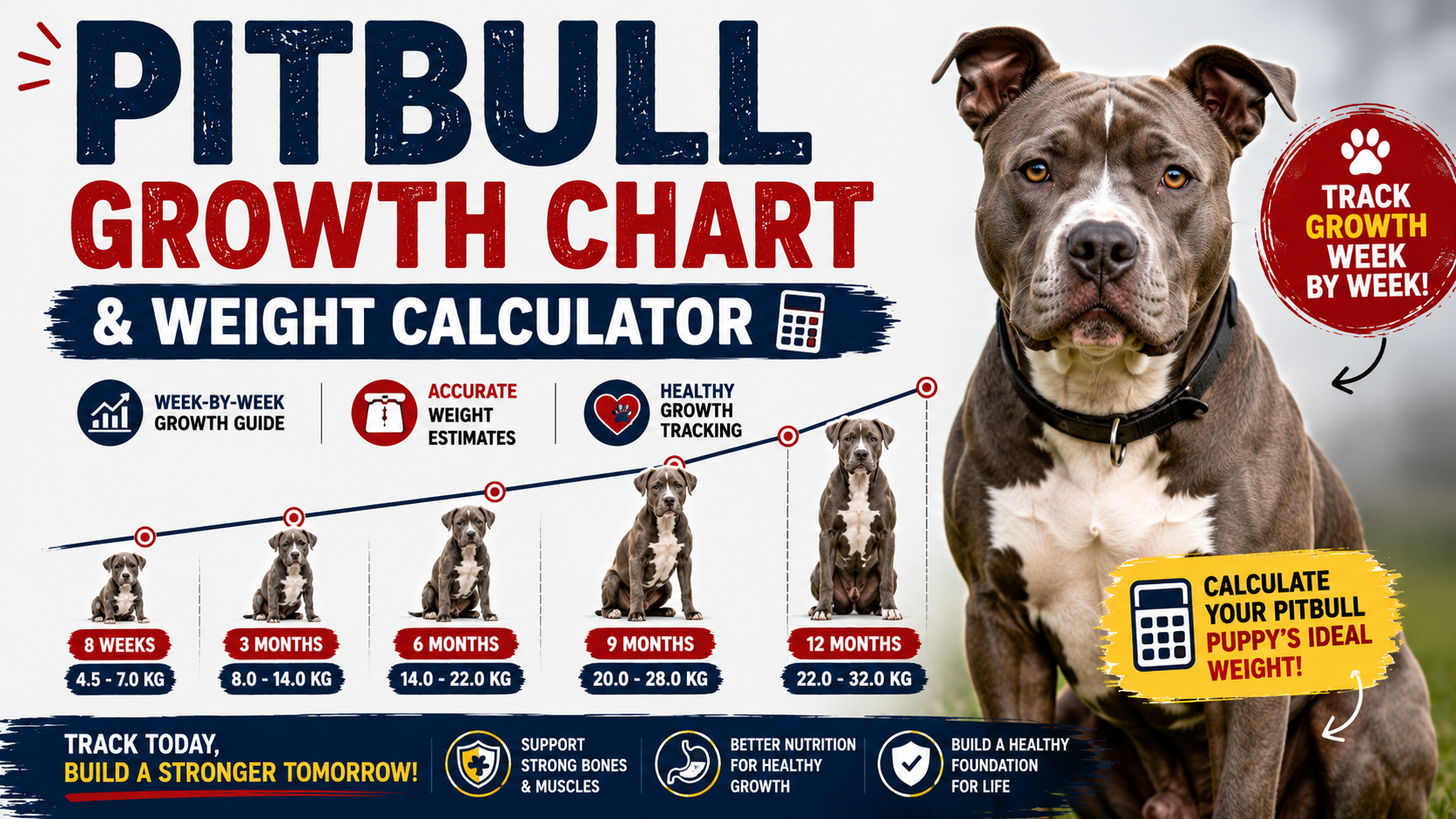 Pitbull Growth Chart & Weight Calculator