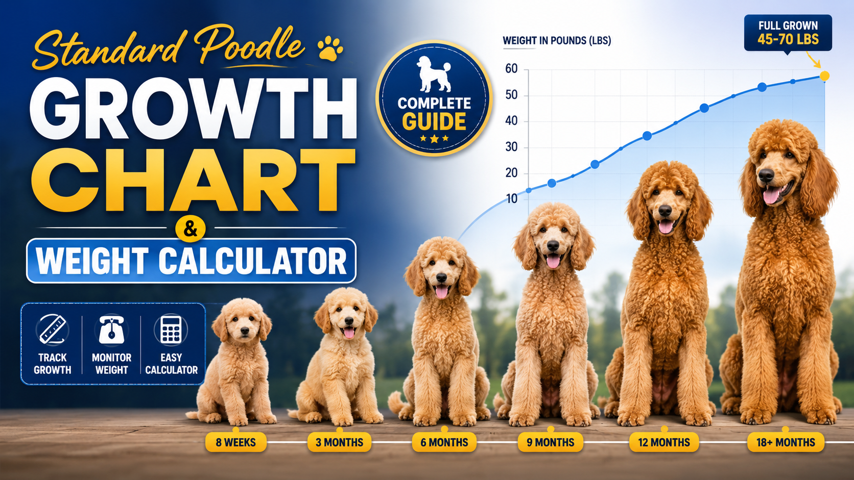 Standard Poodle Growth Chart & Weight Calculator