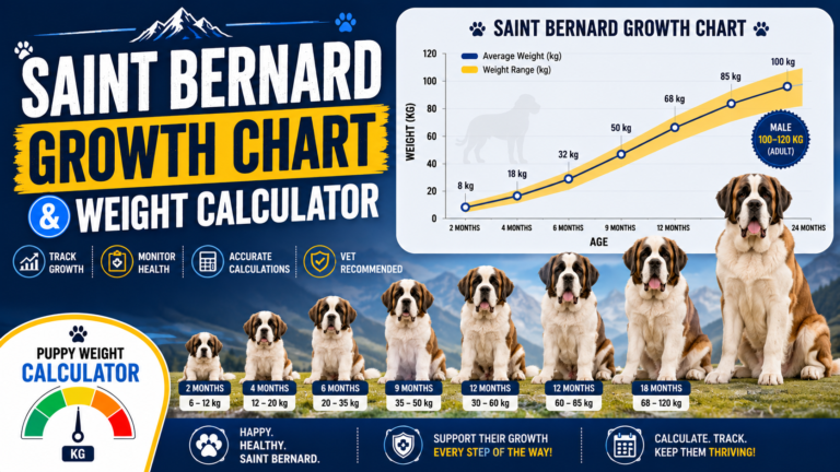 Saint Bernard Growth Chart & Weight Calculator