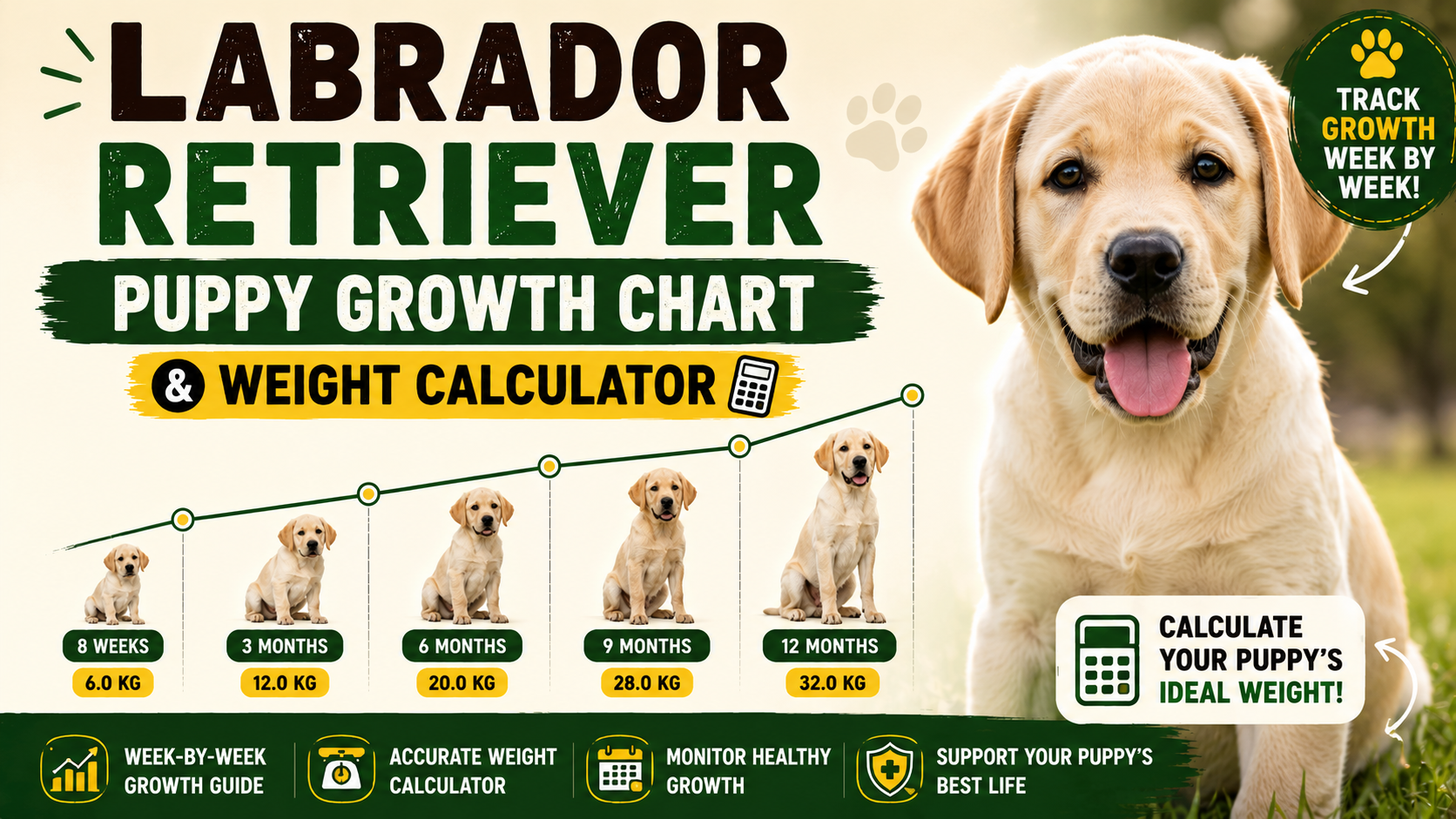 Labrador Retriever Puppy Growth Chart And Weight Calculator