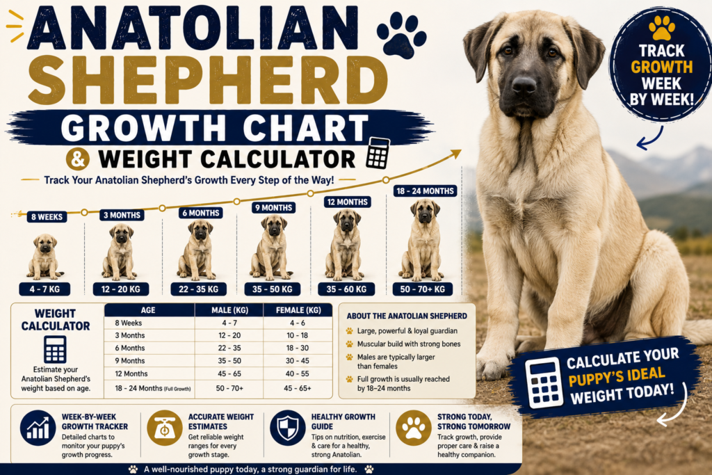 Anatolian Shepherd Growth Chart And Weight Calculator