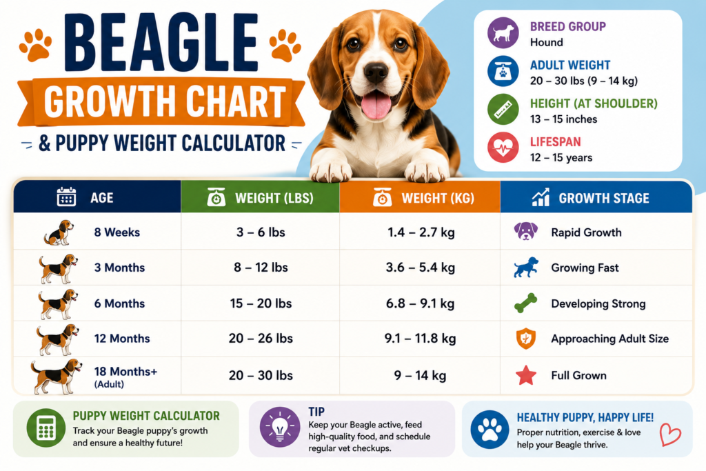 Beagle Growth Chart & Puppy Weight Calculator