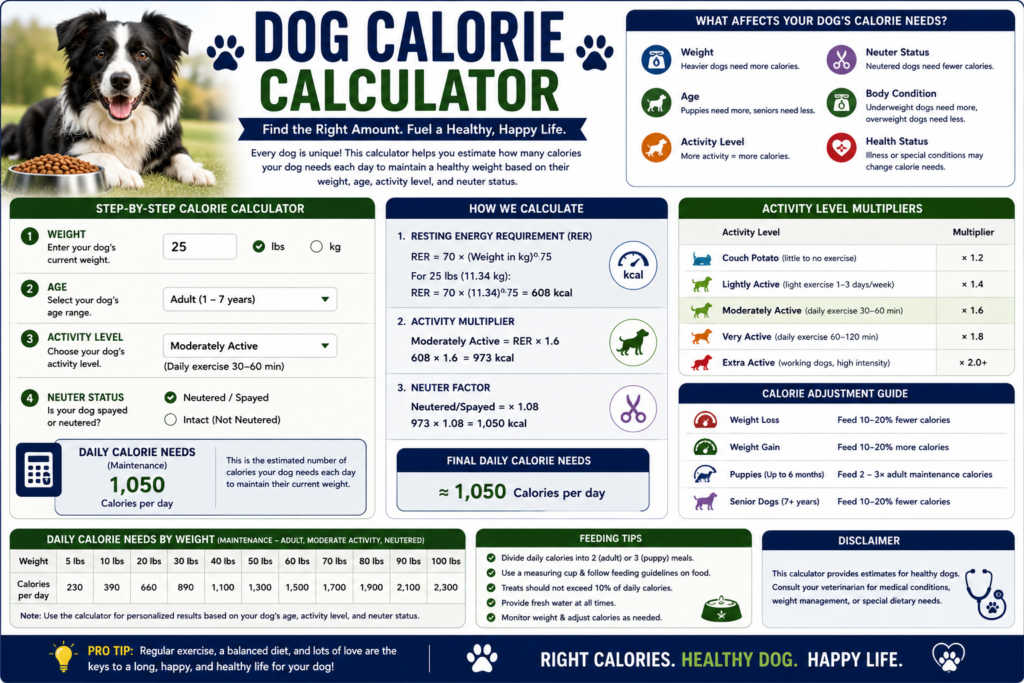 Dog Calorie Calculator